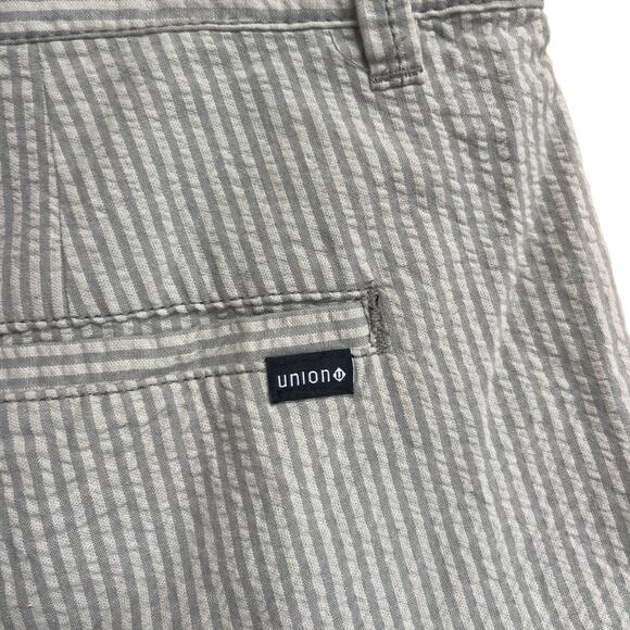 Union Men's Striped Seersucker Chino Shorts Size 36 Regular - Picture 3 of 5